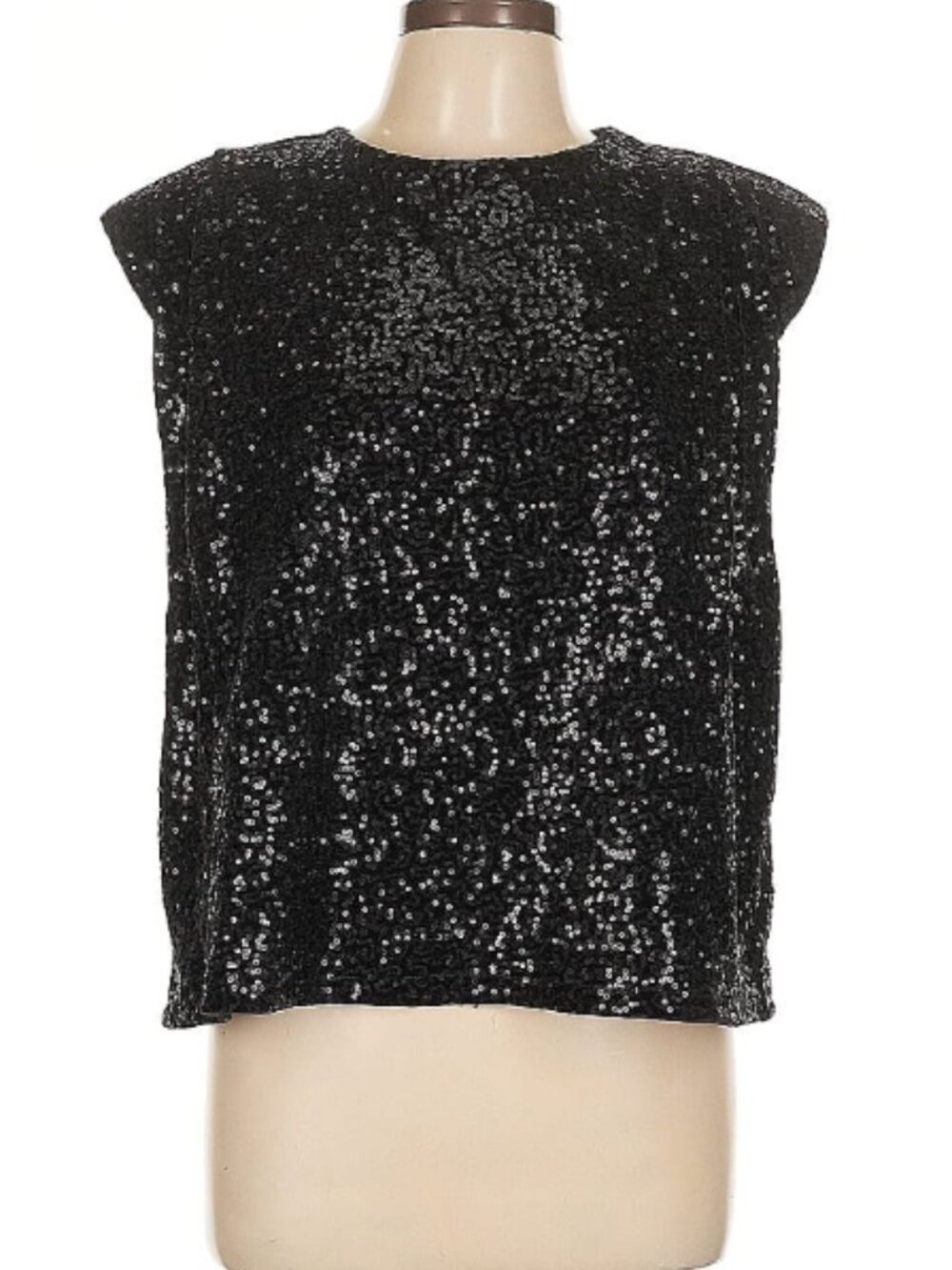 H&M Black Sequined Top L